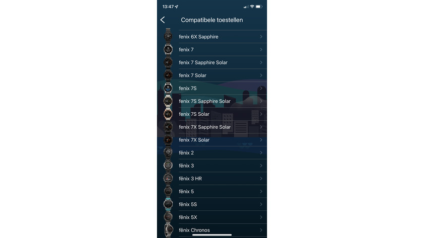 Garmin connect app toestellen