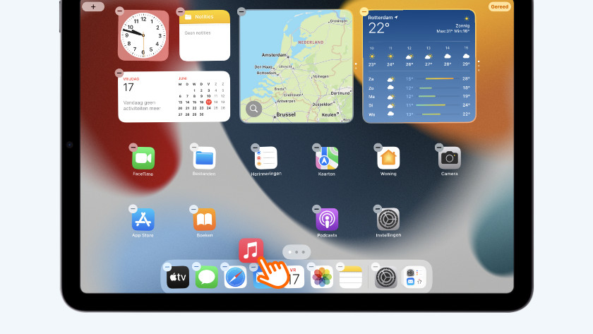 Apps toevoegen aan het dock