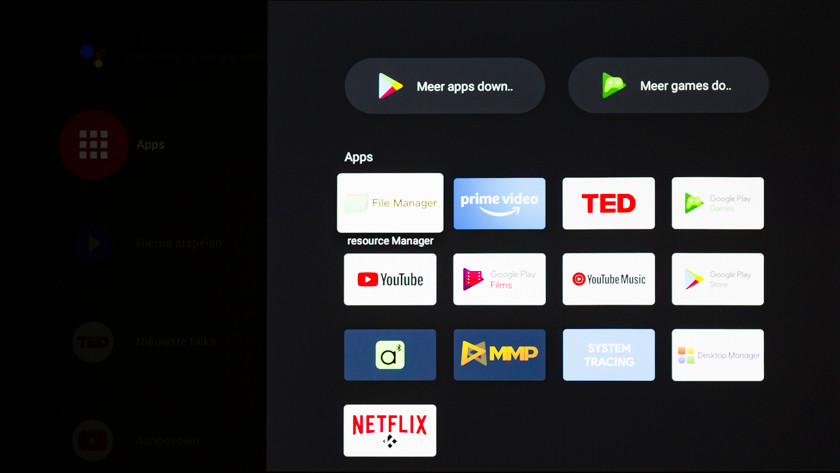 Netflix dans les applis