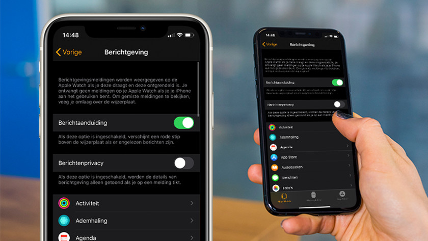 Open de Apple Watch app en ga naar 'Berichtgeving'