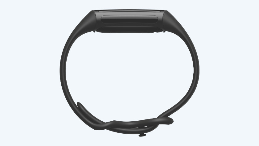 Fitbit Charge 5 zwart zijkant