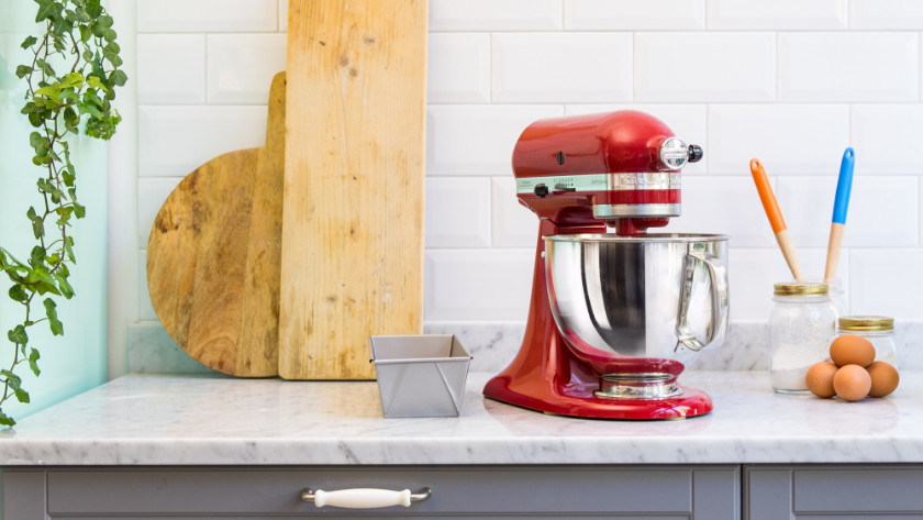 Kitchen machine on counter