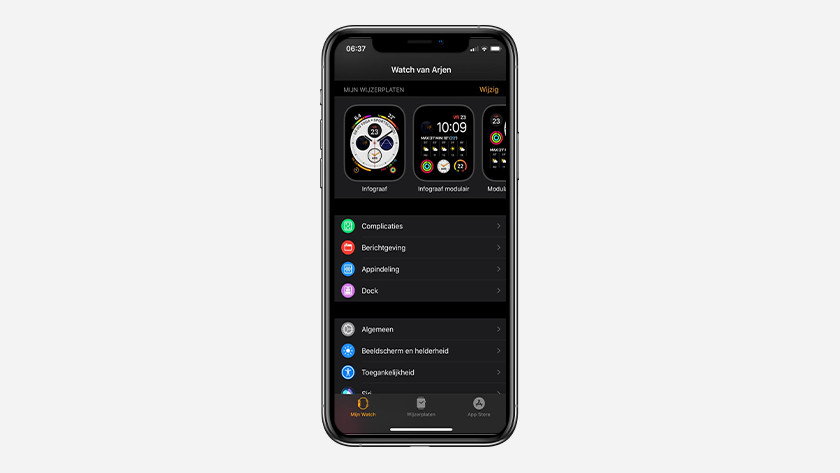 Open de Apple Watch-app op je iPhone