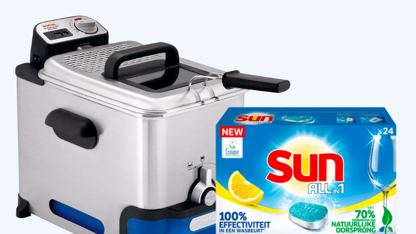 friteuse kuisen met vaatwastablet