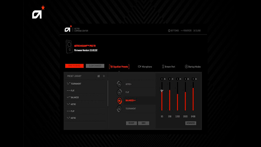 How do I check Astro gaming firmware and audio settings