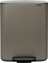Brabantia Bo Pedal Bin 60 Liter Platinum