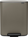 Brabantia Bo Poubelle à Pédale 2 x 30 Litres Platine