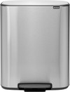 Brabantia Bo Poubelle à Pédale 2 x 30 Litres Inox Anti-traces de Doigts