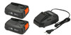 Gardena P4A QC 18V 2.5Ah Battery (2x) + Charger