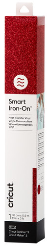 Cricut Smart Iron-on 33x91 Pailleté Rouge