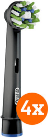 Oral-B CrossAction Black Edition Opzetborstel 4 Stuks