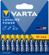 Varta Longlife Power AAA Lot de 10 Pièces