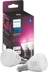 Philips Hue Luster kogellamp White and Color E14 2-pack