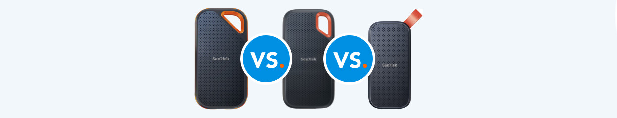SanDisk Extreme Pro Portable vs Extreme Portable vs Portable