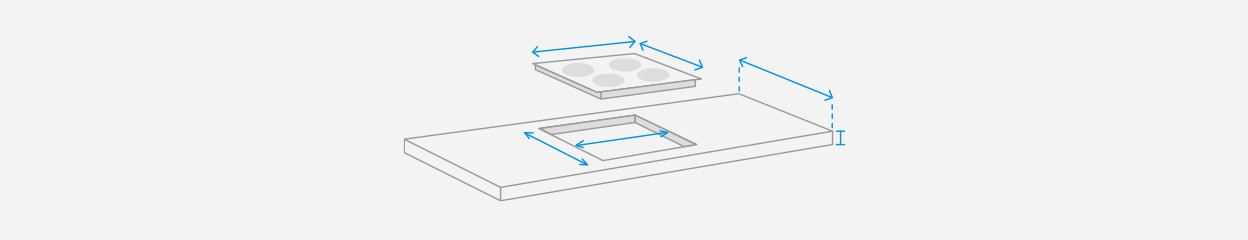 Comment mesurer les dimensions de niche pour votre plaque de cuisson encastrable ?