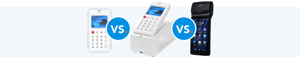 Vergelijk de myPOS Go 2 met de Go 2 Combo en Pro