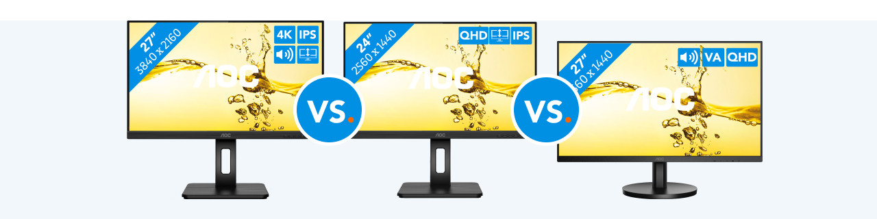 Vergelijk AOC monitoren