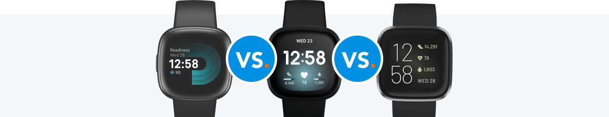 Compare the Fitbit Versa 4, 3, and 2
