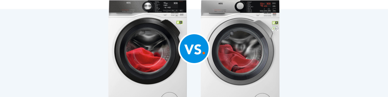 Compare the AEG 9000 to the AEG 8000 washing machine
