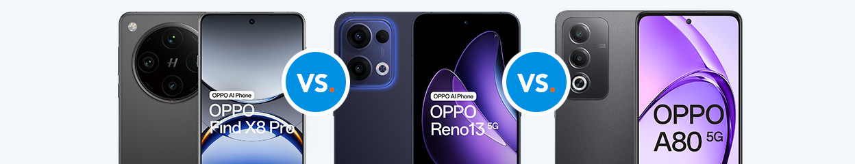 Vergelijk de OPPO Find X, Reno en A series