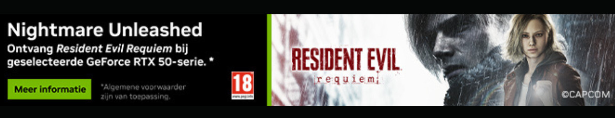 Krijg Resident Evil Requiem cadeau bij een NVIDIA GeForce RTX 5000 series videokaart