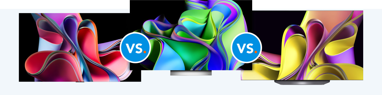 Comparez les LG G3, LG C3 et LG B3