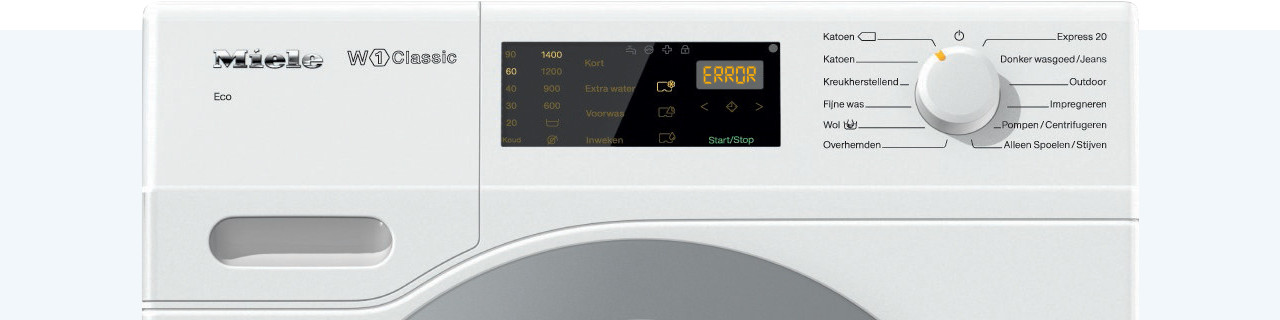 The most common errors of Miele washing machines