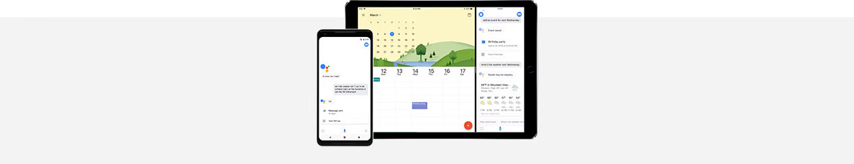 With which products can you use Google Assistant?