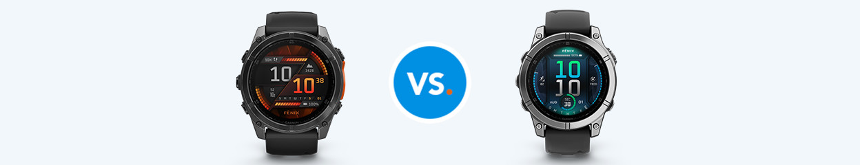 Comparez la Garmin Fenix 8 avec la Garmin Fenix E