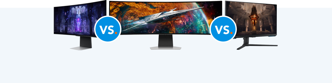 Comparison of the Samsung Odyssey Gaming Monitors G5, G7, and G9 OLED