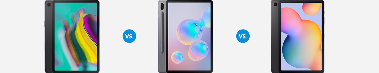 Vergelijking tussen de Samsung Galaxy Tab S6 Lite, Tab S5e en Tab S6