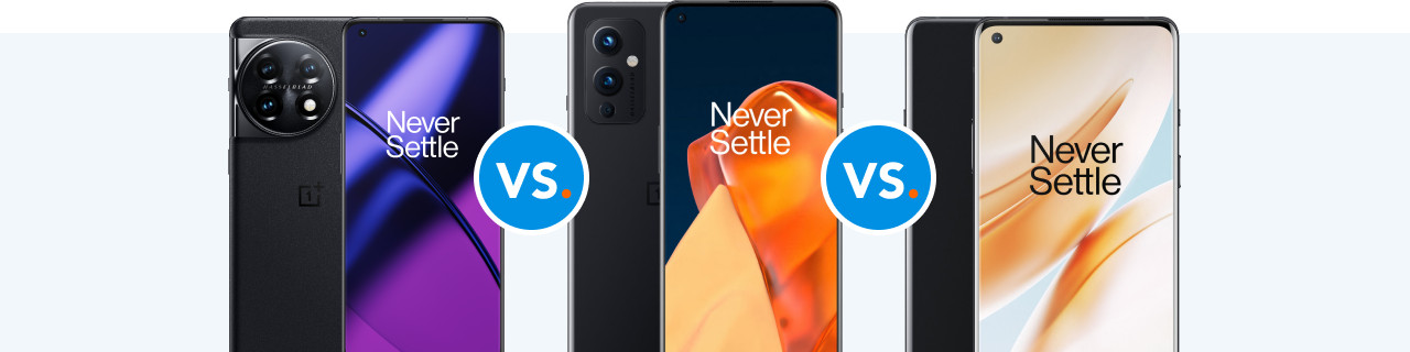 Comparez le OnePlus 11 avec le OnePlus 9 et le OnePlus 8