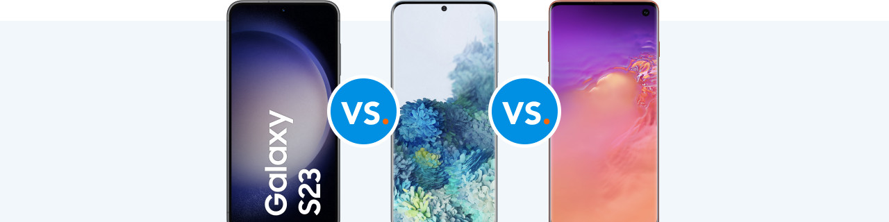 Vergelijk de Samsung Galaxy S23 met de S20 en S10