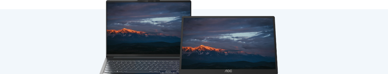 Hoe sluit je de AOC 16T2 aan op je laptop?