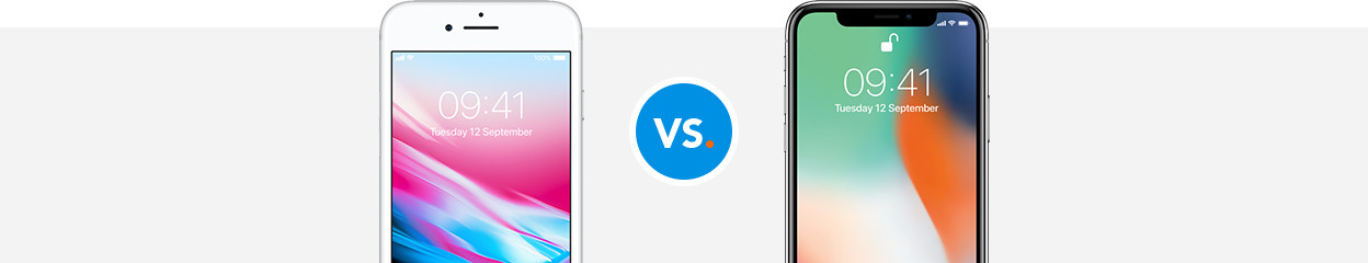 Vergelijk refurbished iPhone 8 met refurbished iPhone X