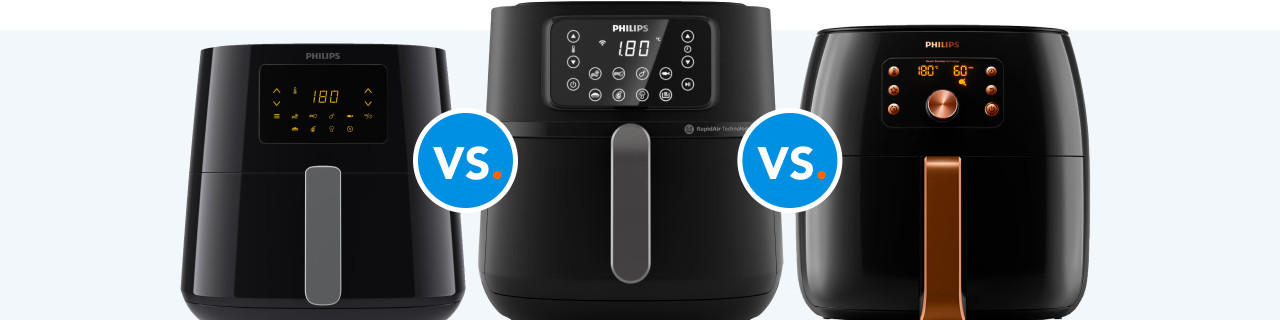 Vergelijk de Philips airfryer XL met de XXL en Smart Sensing XXL