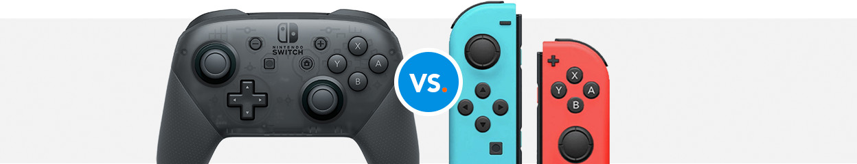 The differences between the Nintendo Switch Joy-Con and the Nintendo Switch Pro controller