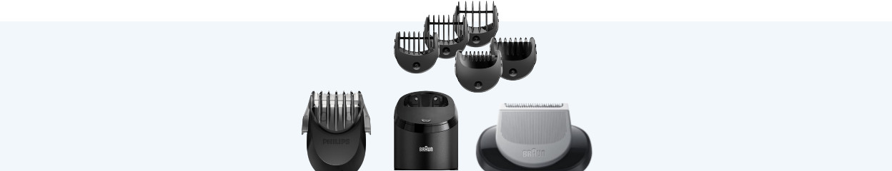 What are the accessories for electric shavers and what can you use them for?