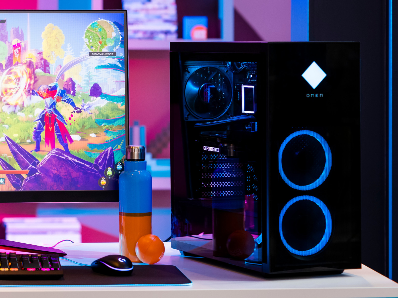 Highlighted gaming PC