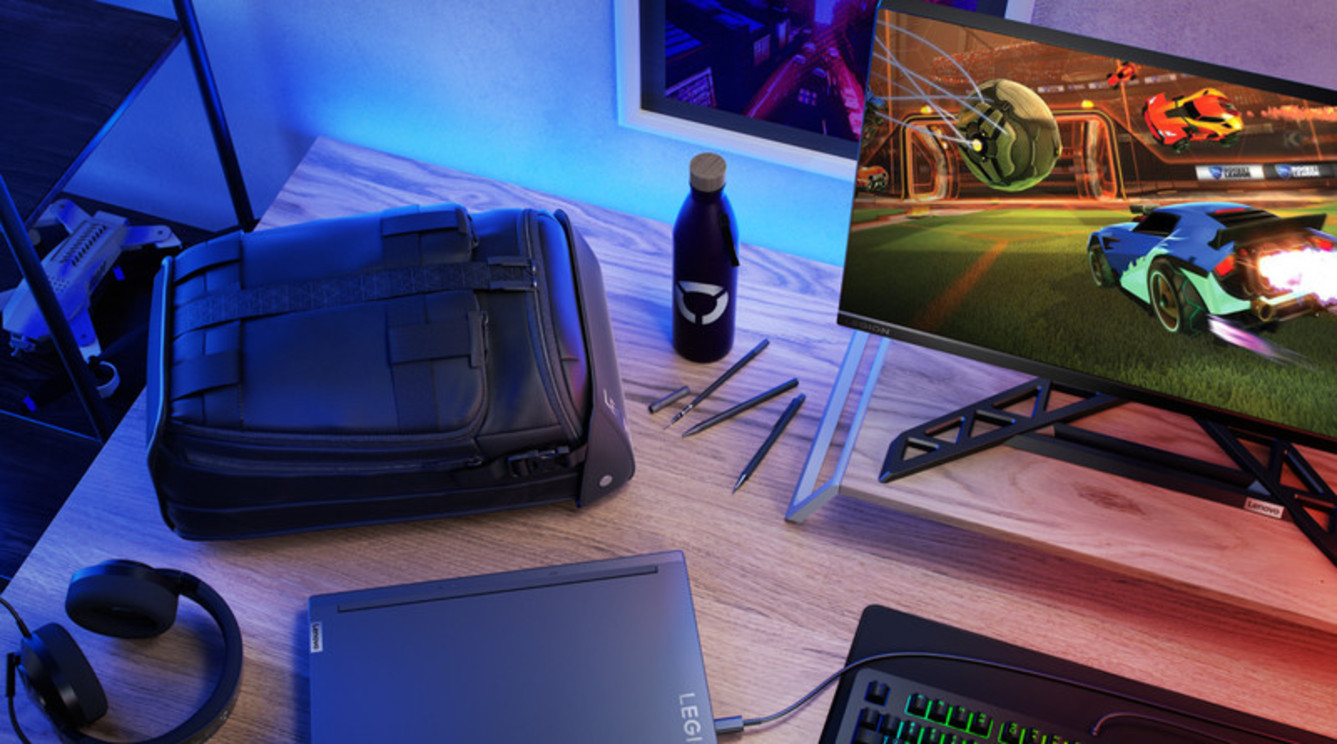 Highlighted Lenovo gaming laptop