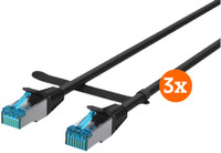 BlueBuilt Network Cable STP CAT6 0.5 Meter Black 3-pack