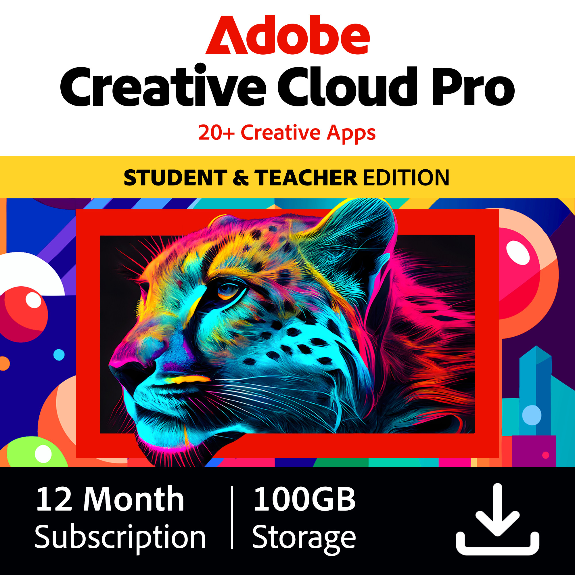 Adobe Creative Cloud Pro Student/Docent 1 Jaar