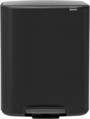 Brabantia Bo Pedal Bin 2 x 30 Liter Matt Black 60 liter vuilbak