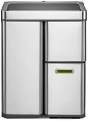 EKO Mirage Plus Sensor 30 + 2x 15L Matte Stainless Steel Trio trash can