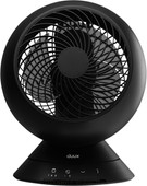 Duux Globe Desktop Black Fan with integrated timer