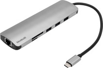 BlueBuilt 9-in-1 Dual HDMI Docking Station with USB-C Dock for a Windows laptop and 2 monitors