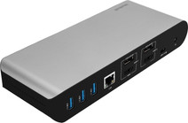 BlueBuilt DisplayLink Docking Station Pro with USB-C Dock for a Windows laptop and 2 monitors