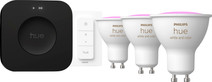 Philips Hue White and Color Starter Pack GU10 3-pack + Bridge Pro + dimmer Philips Hue White & Color