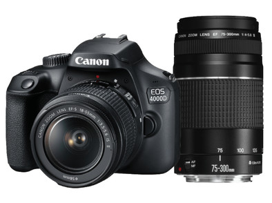 Le produit Canon EOS 4000D + 18-55 mm DC + 75-300 mm III ne sera plus jamais disponible