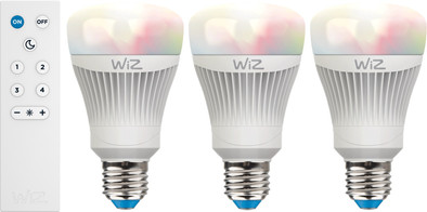 WiZ White and Color E27 3 Stuks met Afstandsbediening is nooit meer leverbaar